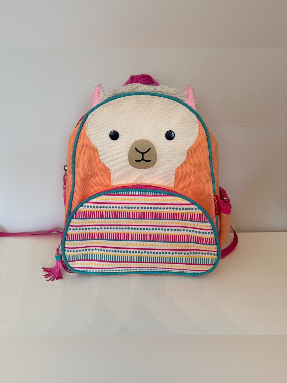 Skip Hop Kids Llama Backpack - Orange Pink Colorful Girls School Bag